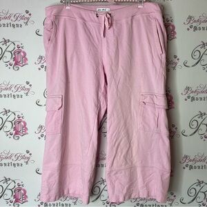 Allen Allen capri cargo vintage Light Pink Drawstring Pants